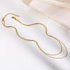 Double-layered Chain Necklace Stainless Steel for Women Simple Everyday Jewelry