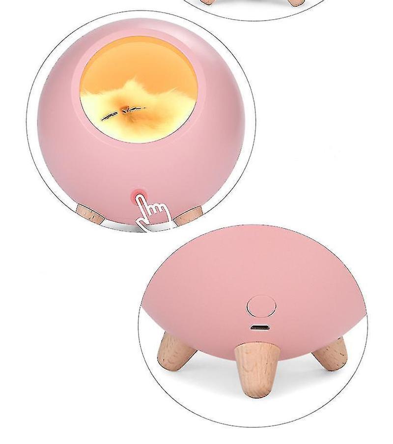 Night Light Mood Lighting Sweet Cat Sleeping Night Light Girl Room Night Light Bedroom USB Bedroom LED Cartoon Table Lamp White