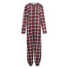 Women's Fashion Printed Plush Hooded Long Sleeve Warm Home Jumpsuit With Ears