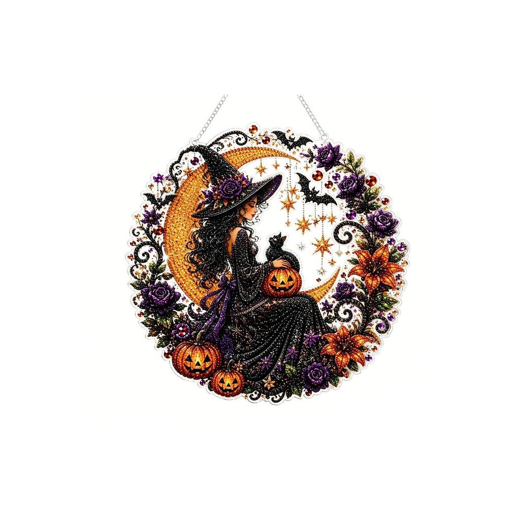 Diamond Art Hanging Decoration Set Halloween, Christmas, Thanksgiving Home Door Hanging Decor Painting