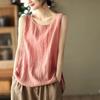 Womens Casual Slimming Round Neck Sleeveless Camisole Tank Top
