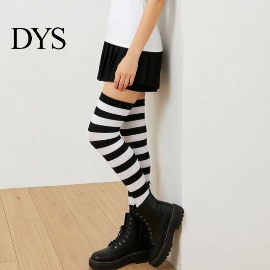 Over The Knee Striped Socks Thigh High for Women Girls, Stockings, Fashion Stylish Daily Wear Soft Stretchy Long Christmas Cosplay Party & Holiday