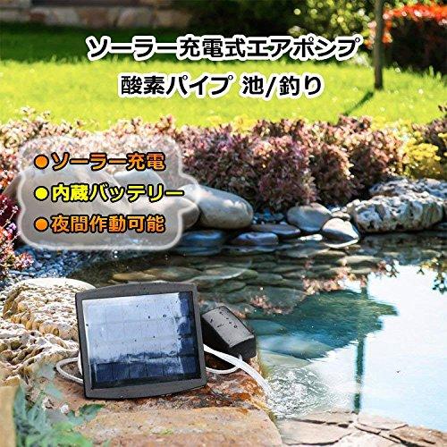 Solar-Powered Air Pump for Fishing Tanks, Oxygen Pipe, 2.5W Power Generation Panel, Solar Powered, No Electricity Required, Air Discharge Rate of 1-2L
