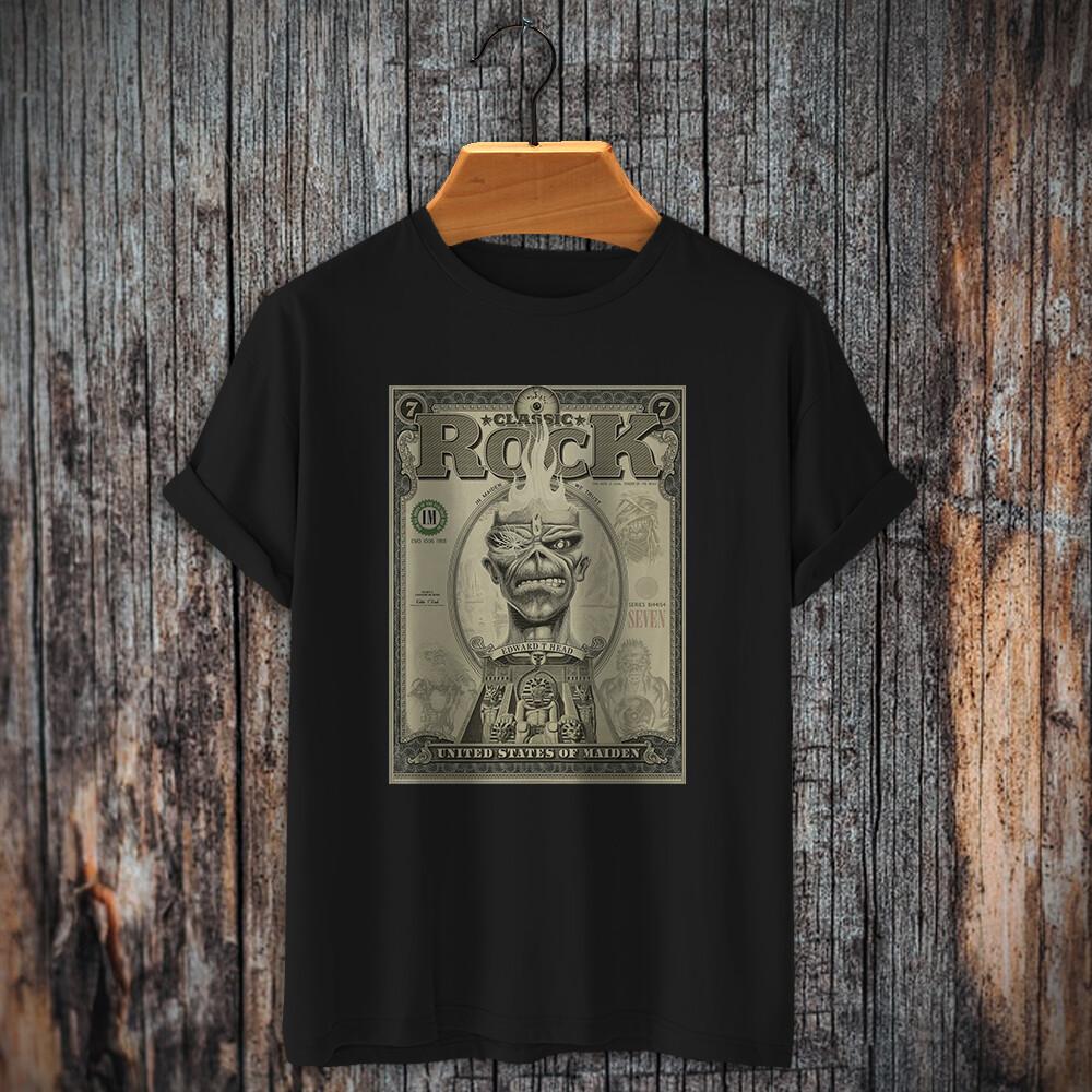 Vintage Dollar T-Shirt Classic Rock Bruce Dickinson Nicko McBrain Unisex T-Shirt S