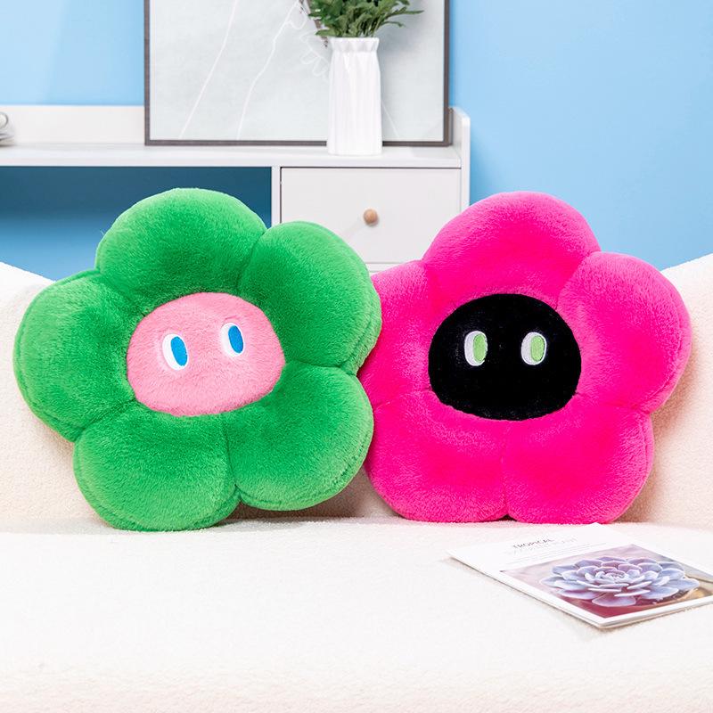 Dopamine Color Flower Cushions with Bright Colors and Sunflower Home Decoration Futon Sofa Bedside Cushions