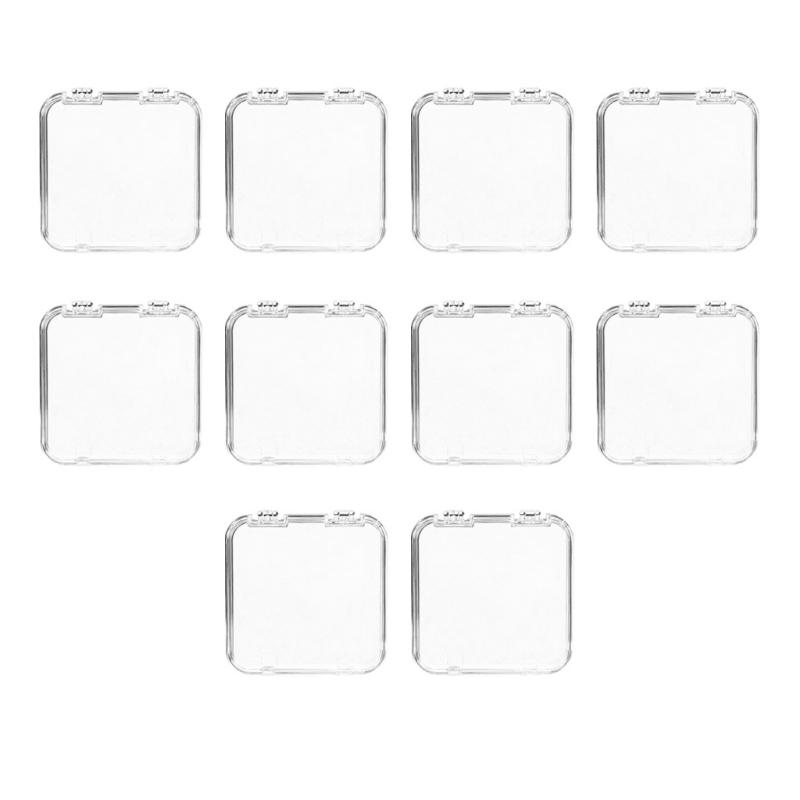

10Pcs Clear Press On Nail Organizer Case For Nail Art Business And Salon Storage False Nail Display Acrylic Box S