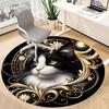 1pc Cat Artwork Chair Carpet for Office, Soft, Non-Slip Polyester Mat, Office, Living Room, Bedroom, Durable Polyester yy251207106