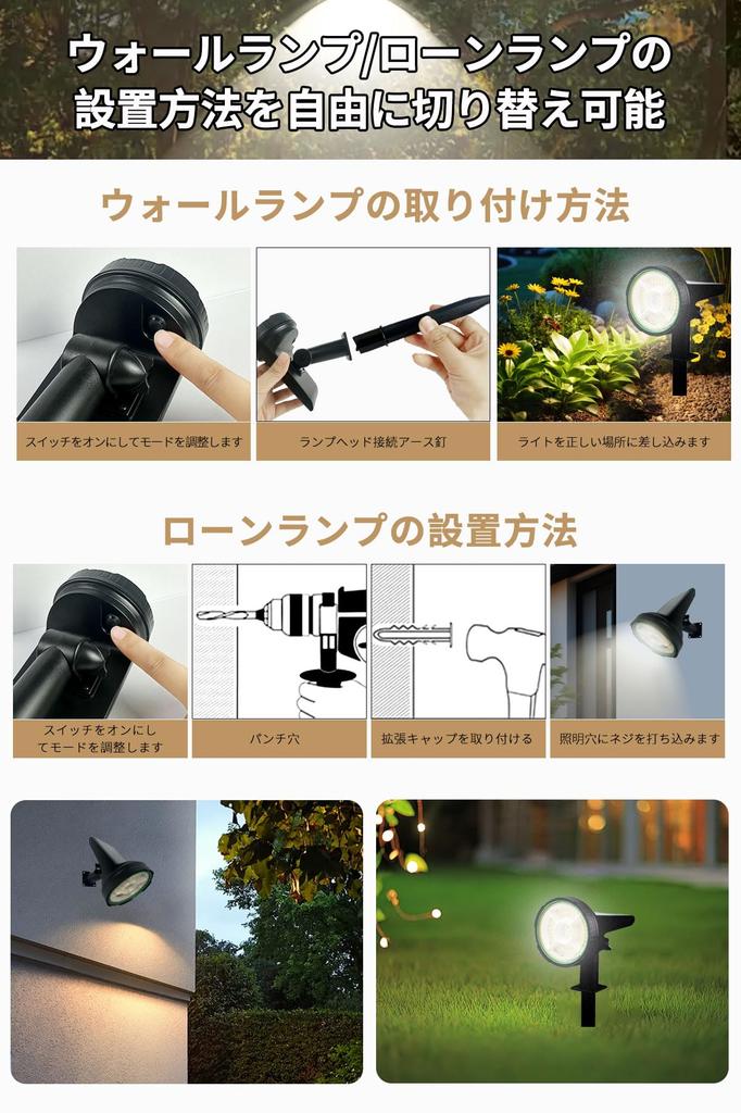 DODOGOD Solar 55 Lampe 3 Helligkeiten Automatisches Boden-Solar Super Einfach IP65 Keine Verkabelung Automatisches Sicherheits- und Katastrophen-Gartenlicht für Parkplatz Vor