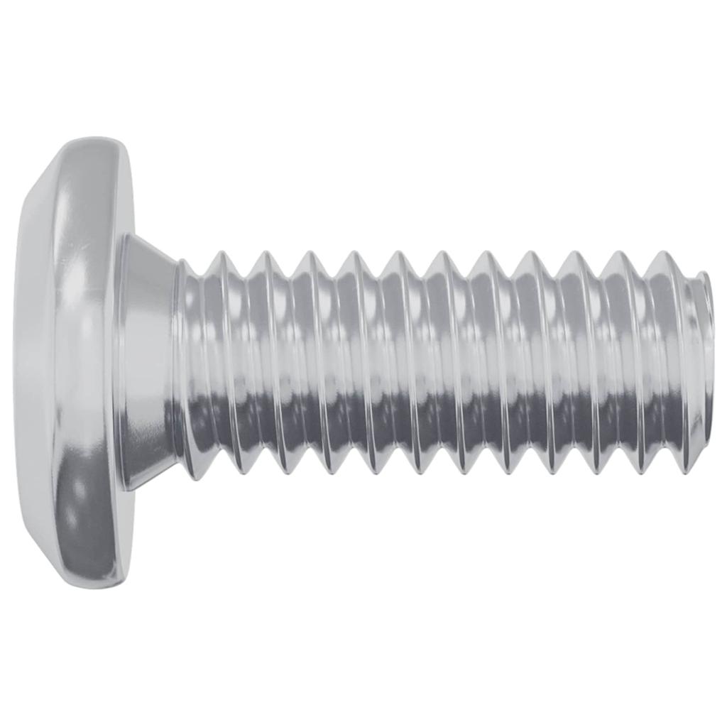 Hex Phillips Head Security Screw 12 Pcs Silver M6 X 15 Mm Steel