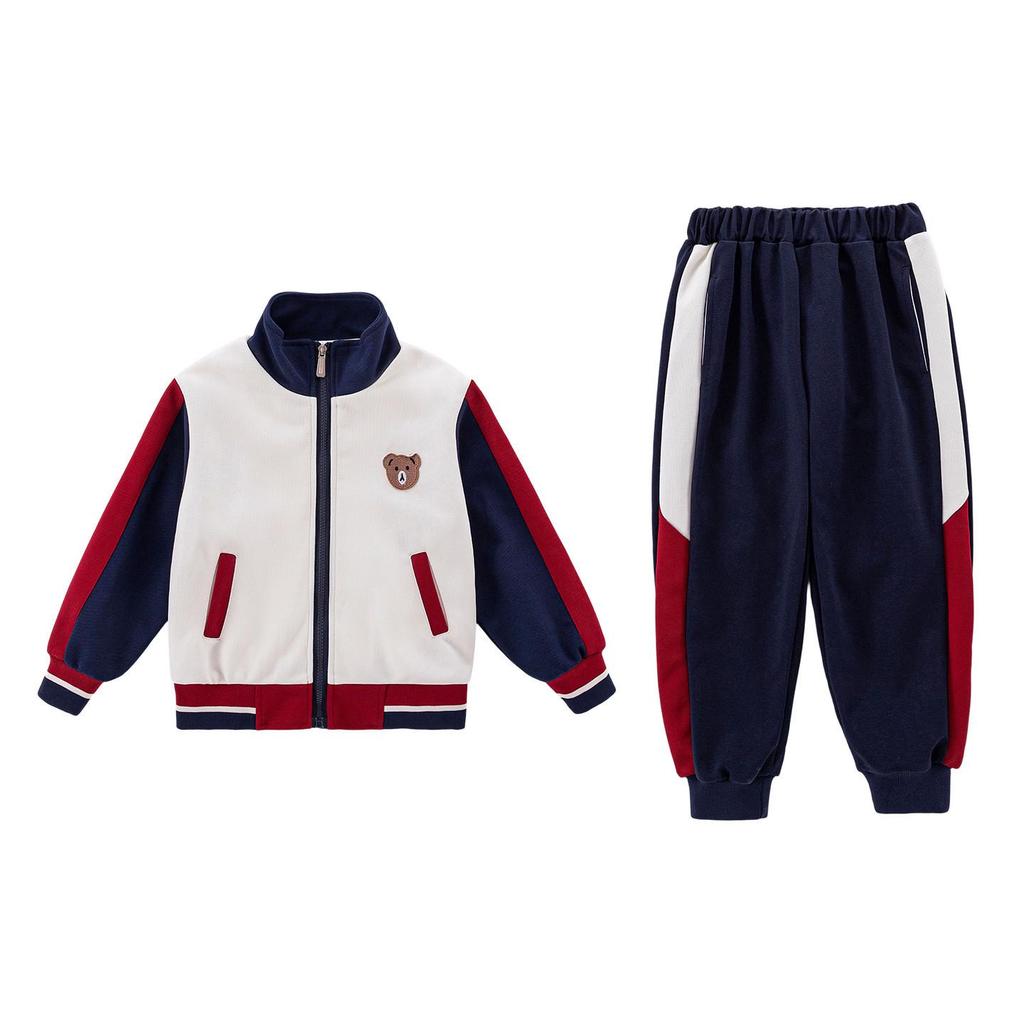 Children's Spring/Autumn Baseball Three-Piece Set: Primary School & Kindergarten Uniform