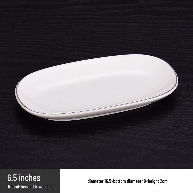 Elegant Ceramic Tableware Set: White with Platinum Rim - Includes Plates, Bowls, and Dishes for Restaurants or Clubhouses, Available in 3 or 4 Pieces