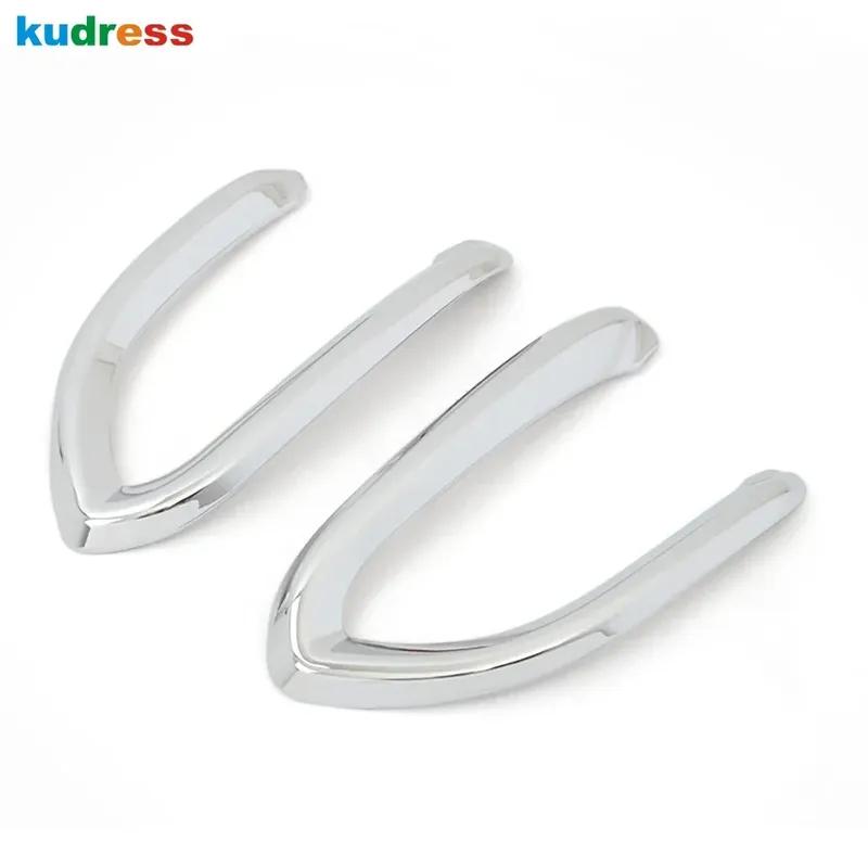 For Fiat 500X 2014 2015 2016 2017 2018 Chrome Car Front Fog Light Lamp Cover Trim Head Foglight Eyebrow Eyelid Trims Accessories