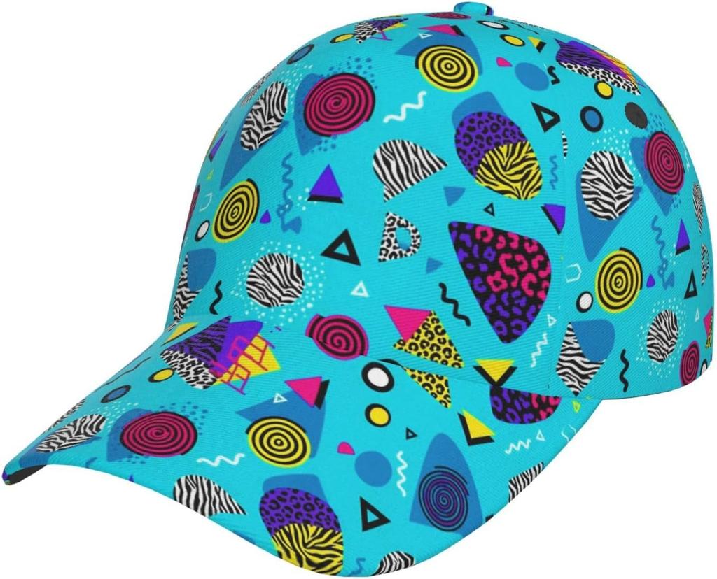 Watercolor Cherry Blossom Branch Pattern Baseball Cap Women's Men's Athletic Fitted Cap Outdoor Baseball Hat Sports Sun Cap