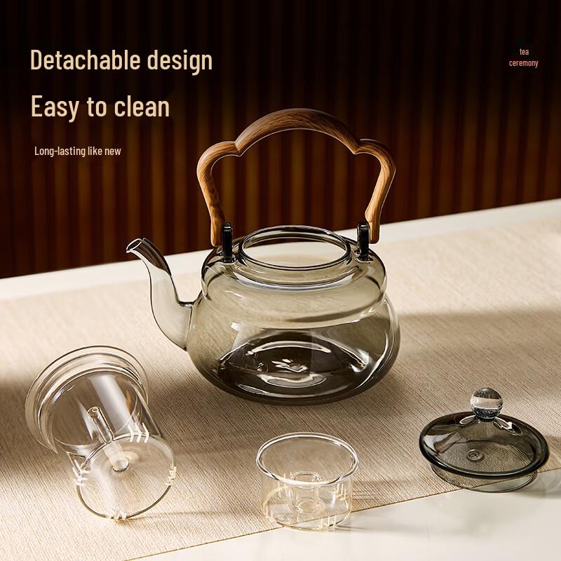 High Borosilicate Glass Steaming & Boiling Teapot