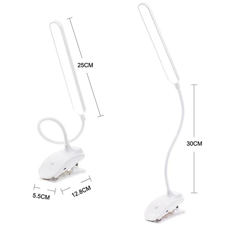 LED Reading Light with Clamp 3 Color & 10 Brightness Desk Lamp Flexible Gooseneck Book Lamp Kids Reading Night Light Book Light