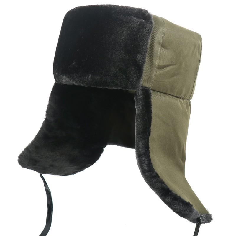 Winter Warme Fleece gefütterte Militärstil Klappenmütze Herren Damen Outdoor Radfahren Kälteschutz