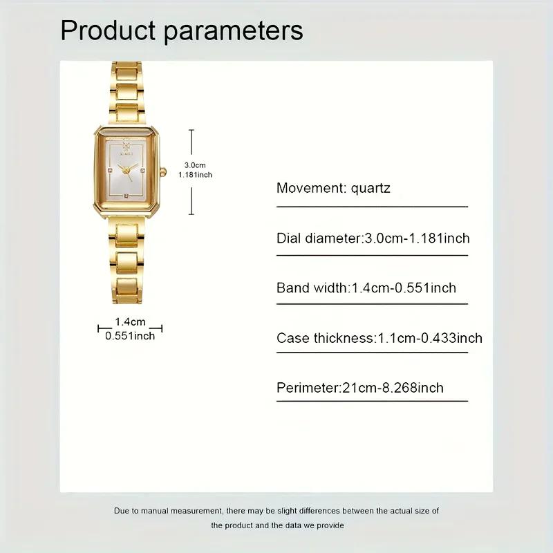 Luxus Topmarke Gold Uhren Damen Elegant Kleines Quadratisches Zifferblatt Damen Quarz Uhr Einfache Mode Damenuhr zegarek damski