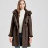 Two-sided Wearing Large Fur Collar Mid-length Fleece-lined Parkas Women's Cotton-padded Coat Thickened Jacket