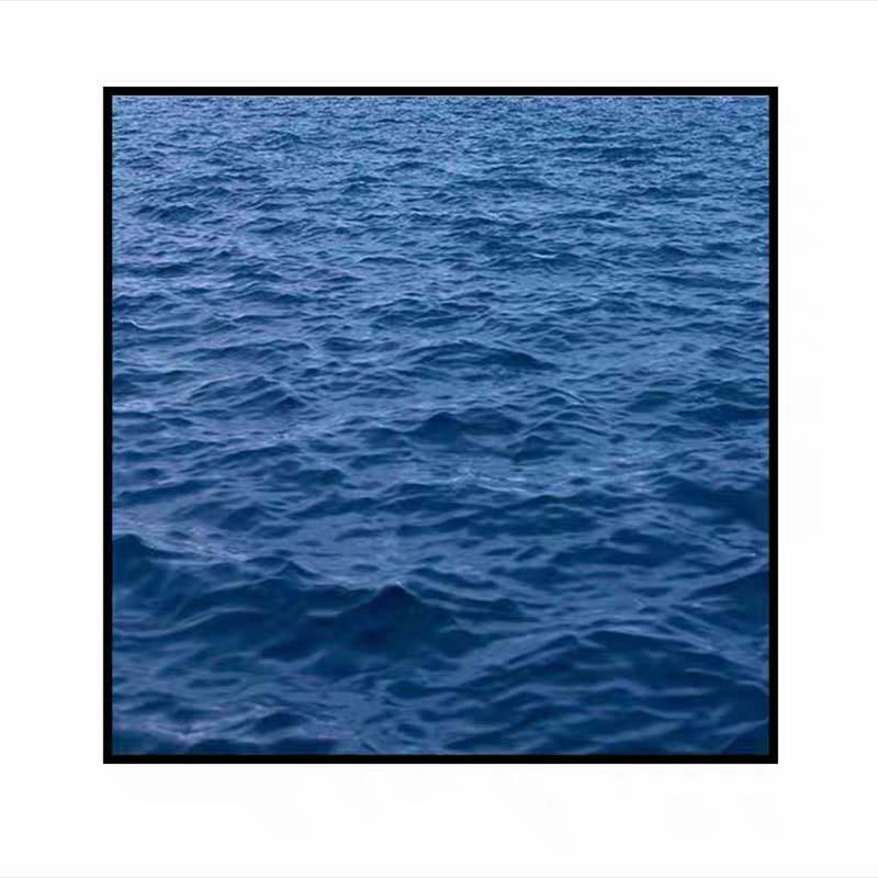 

Creative Wave Blue Sea Mural Living Room Background Wall Hanging Square Blue Wave Sea Mural Modern Wall Hanging Home Decoration 20X20CM