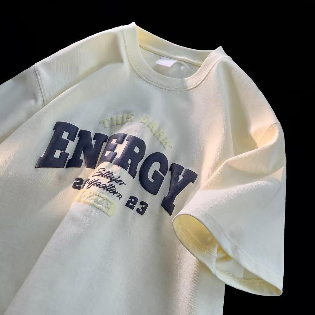 Men's Burgundy Oversized Retro Summer T-Shirt - Short Sleeve, Pure Cotton, Five-Sleeve Trend