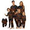 Family Matching Halloween Printed Long Sleeve Top and Pants Set for Parents and Kids