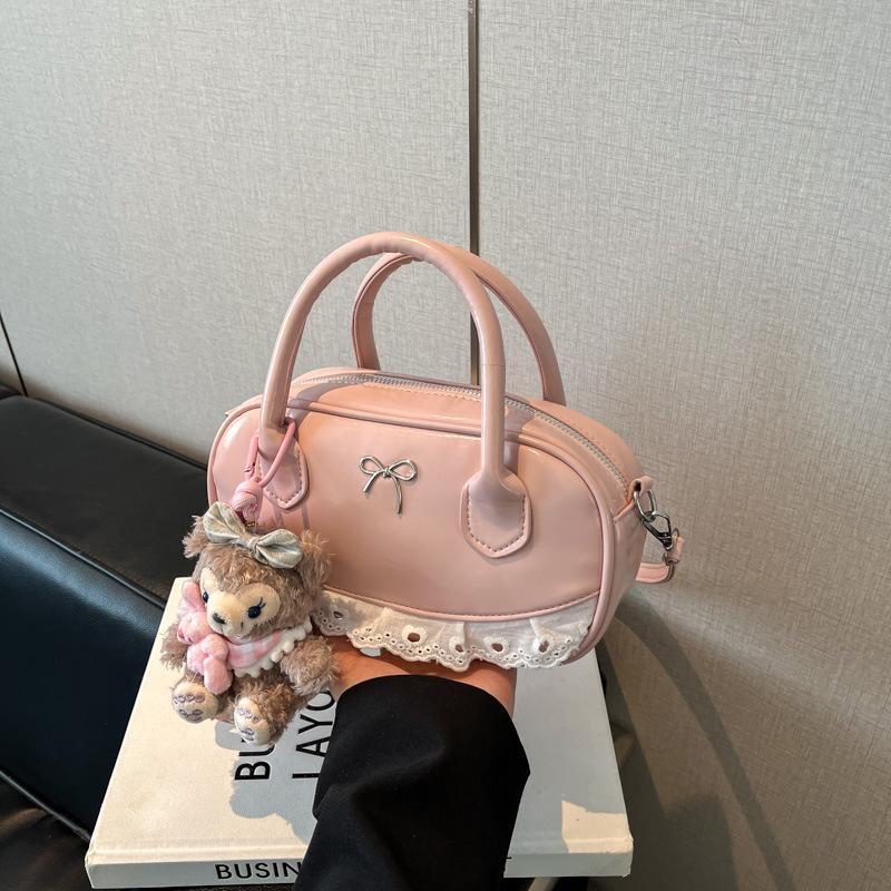 

Simple hand-held bowling bag women s 2025 new Korean version of fashion and high-end shoulder bag trendy casual messenger bag single bag