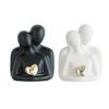 Couple Statue Minimalism Art Crafts Collectible Ceramic Lover Figurine for Office Entrance Cabinet Fireplace Bedroom Living Room