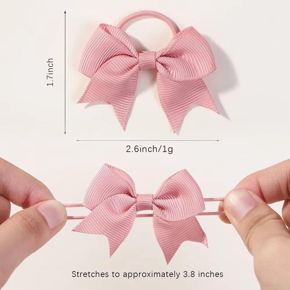 10 Stück Schleifen Elastische Haargummis Haargummis für Baby Mädchen Handgemachte Schleifenknoten Stirnbänder MiNi Haarspangen Kinder Haarschmuck