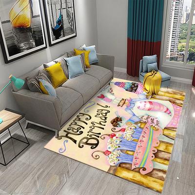 3D Happy Birthday Themen Teppich für Geschenke Kinderzimmer Teppiche Dekor Wohnzimmer Balkon Fußmatte Badezimmer Küche Rutschfeste Teppiche