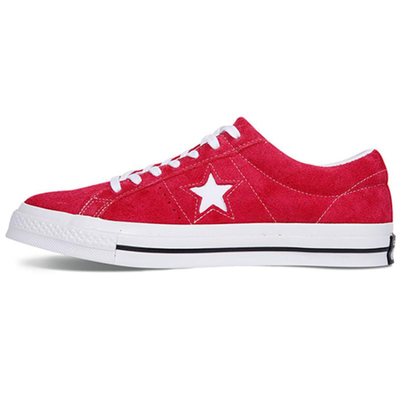 

Converse One Star Ox Розовый Модный Универсальный Дышащий Легкий Низкий верх Холщовые Кеды Унисекс Красный 46.5