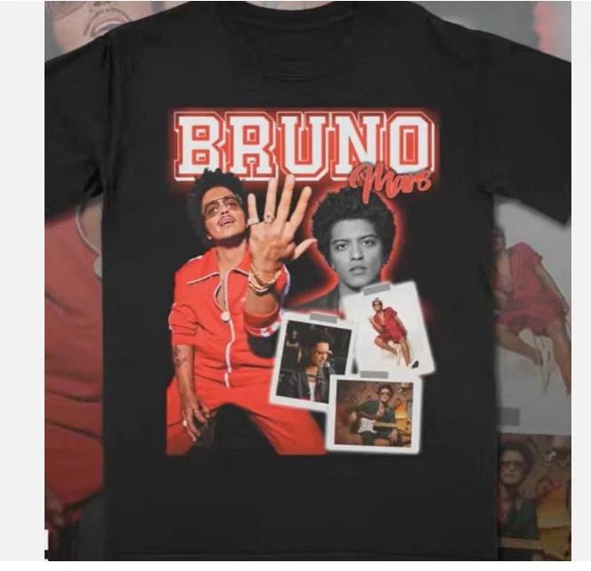 Bruno Mars The Romantic Tour 2026 short sleeve black color shirt XL