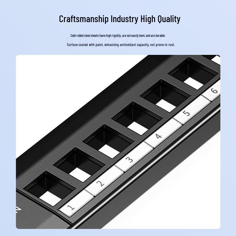 DOREWIN 24-Port Cat5e/Cat6 Network Patch Panel