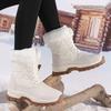 TUINANLE Unisex Black Snow Boots: Velvet, Lightweight, Thickened Plush Warmth Women Ankle Boots Men Cotton Shoes