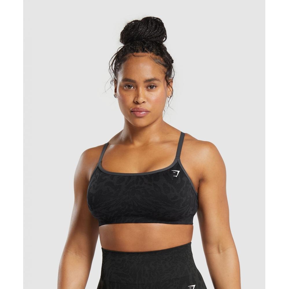 

GYMSHARK Adapt Safari Бесшовный спортивный бюстгальтер Черный Асфальтовый Серый B6A6E BCHK