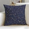 Constellation Pattern Cushion Cover Soft & Easy-Wash Pillow Case – Versatile For Couch, Bed, Travel And Office