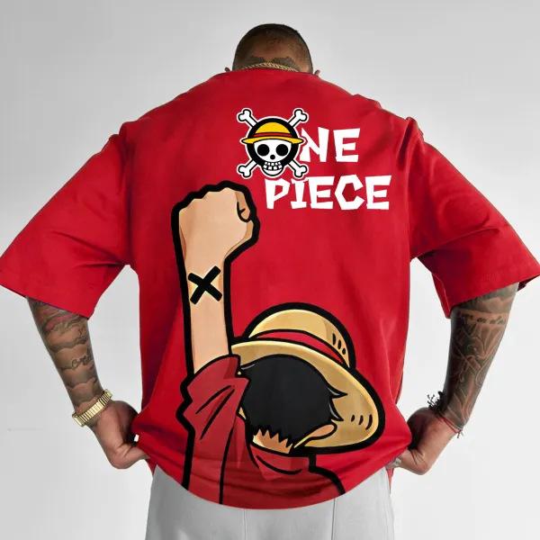 

One Piece Луффи Зоро Аниме Новая Оверсайз Летняя Мужская и Женская Футболка Принт Личности Хлопковая Футболка Большого Веса Красивая S