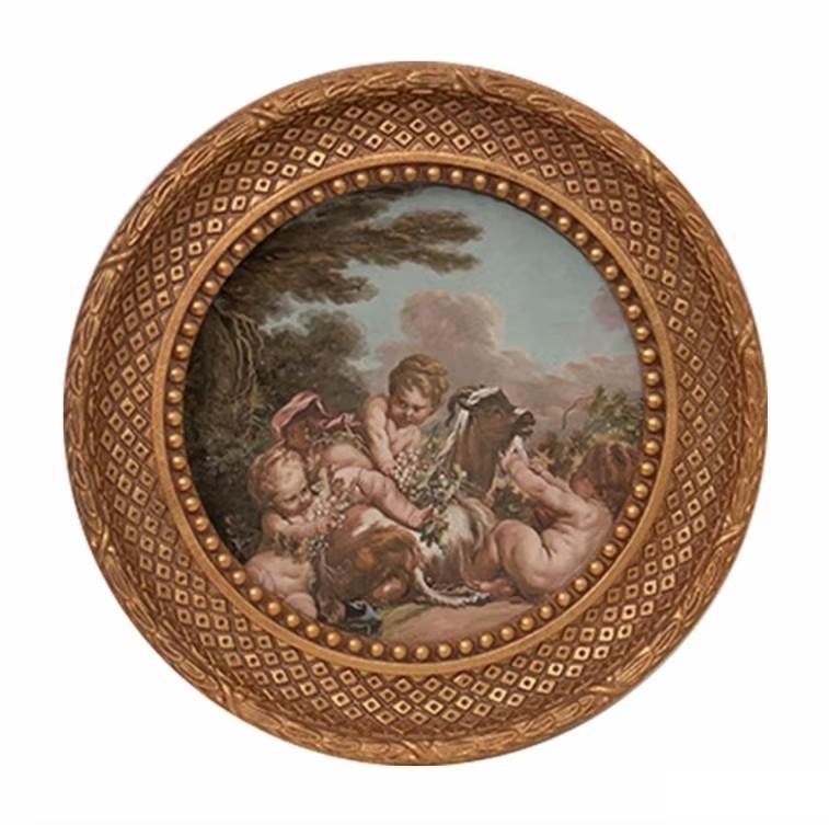 European Retro Art Luxury Palace Carving Relief Resin Wall Frame Store Club Hotel Wall Mural Crafts Home Living Room Wall Decor