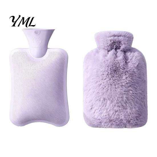 Explosion Proof Water Bag Hot Bottle with Plush Cover, 500/1000/2000ML Leak-proof Bag, Lightweight Cold Compress Pouch for Shoulder, Back, Hand, Legs,