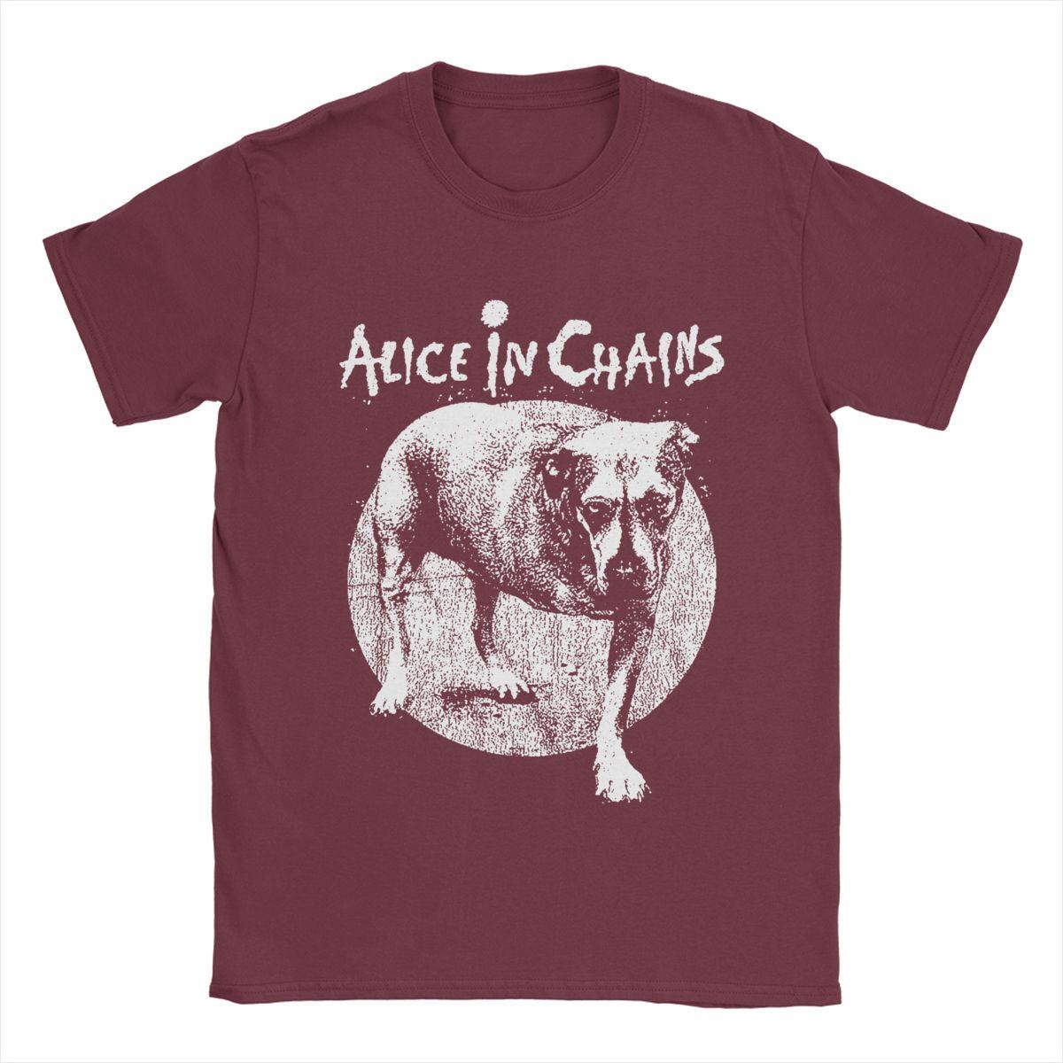 

Чоловіча футболка Rock Alice In Chains Бавовняні топи Дивовижна футболка з коротким рукавом з круглим вирізом Футболка великого розміру 3XL