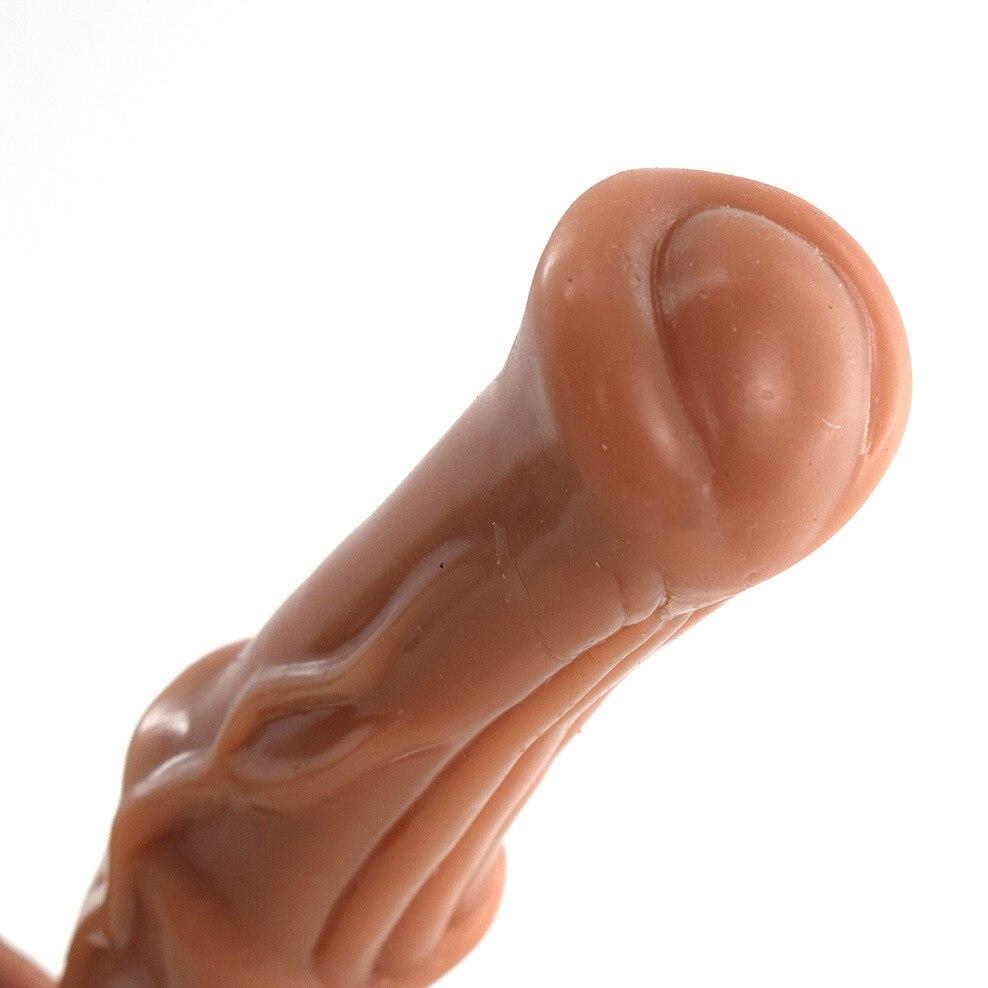 Double-layer Silicone Dildo Simulation Penis Sucker Anal Plug Adult Sex Toy Masturbator Fisting Realistic Dick