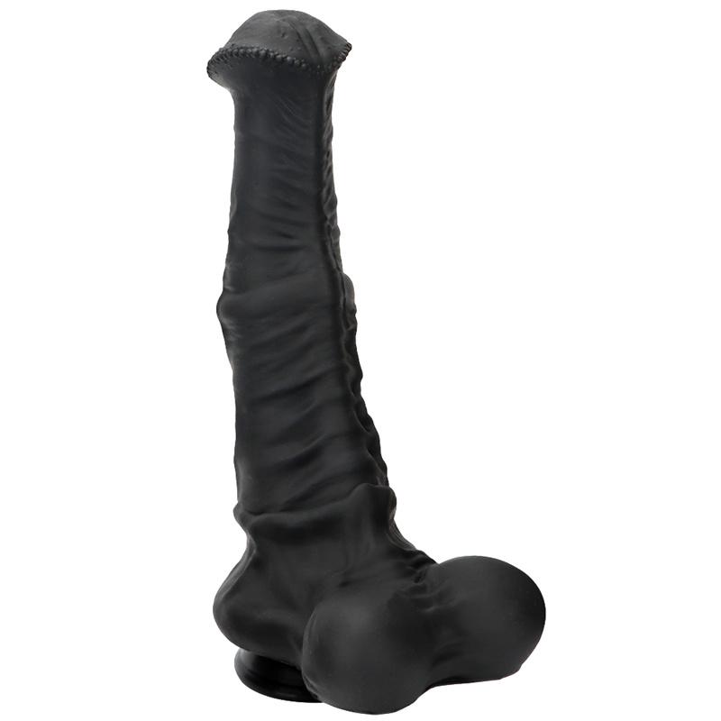 Kvinnes svarte hest Dildo Overdimensjonert bakgård Analplugg Analplugg Onanienhet Simulering Dildo Silikon Myk Anal Expander