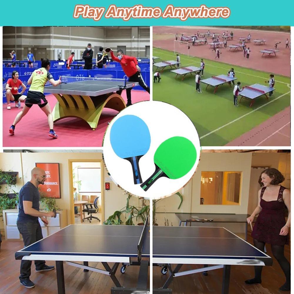 Double Sided Table Tennis Set Colorful Table Tennis Racket Ping Pong Rackets Casual Training