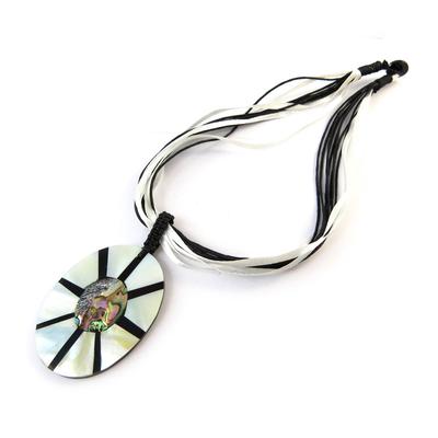 [E7207] - Designer Necklace 'Kilimanjaro' Mother-of-Pearl