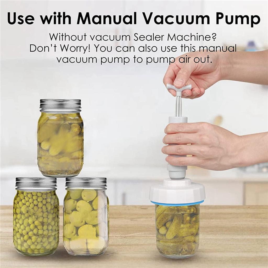 Jar Vacuum Sealer,Vacuum Sealing Kits for Regular-Mouth and Wide-Mouth Jars, Canning Sealer with Vacuum Pump