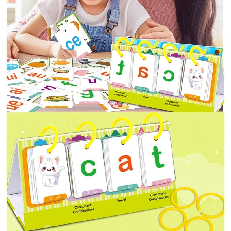 Desktop Children Word Spelling Flashcards Early Education Enlightenment Cognitive Alphabet Cards