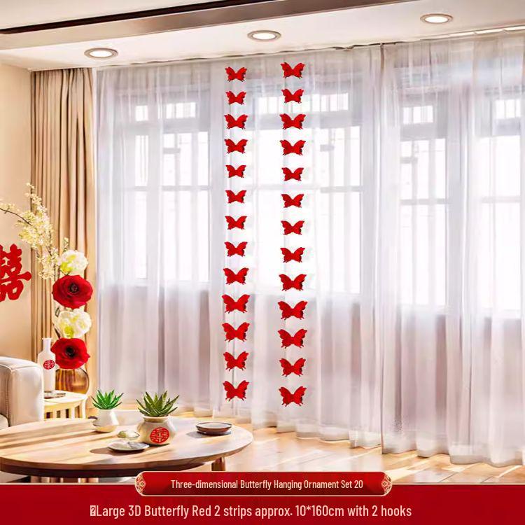 

Suomei Home Весільні Штори Декор: Довга смуга «Подвійне Щастя» для Спальні та Нового Дому