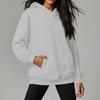 Women's Hoodie Solid Color Long Sleeve Insert Pocket Loose Pullover Sweatshirt