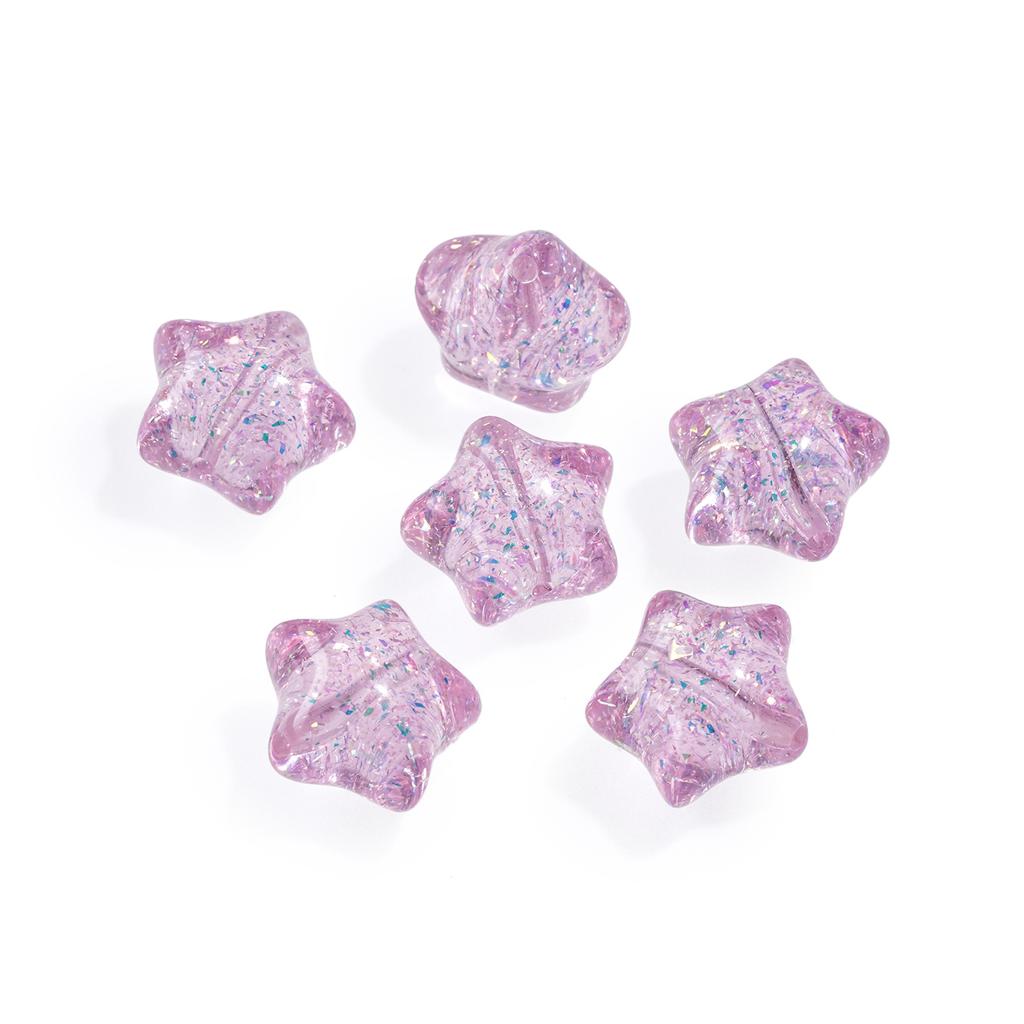 1pc 20.5x22.5mm Cute Star Crackle Beads Loose Spacer Resin Beads For Jewelry Making Charm Beads DIY Bracelets Necklaces