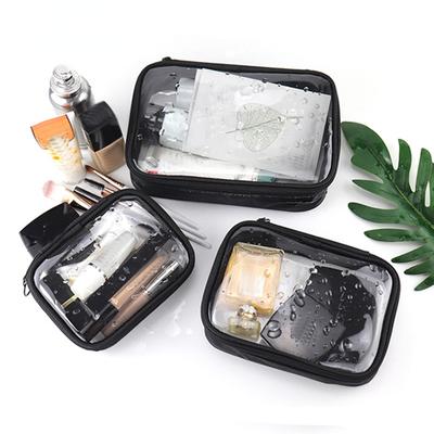 Transparent Cosmetic Bag Zipper Clear Makeup Bags for Women Washing Solid Travel Organizer Toiletry Bag