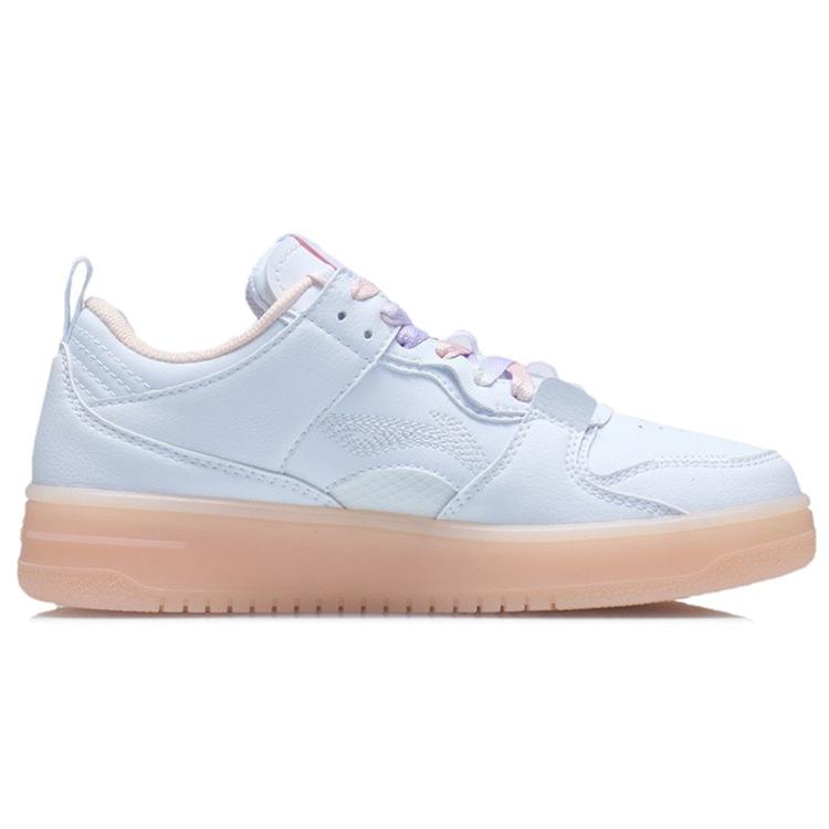 New LiNing Layer Pro Coverage Warm Slip Resistant Low Top Skateboard Shoes Women's White AGCR314-1